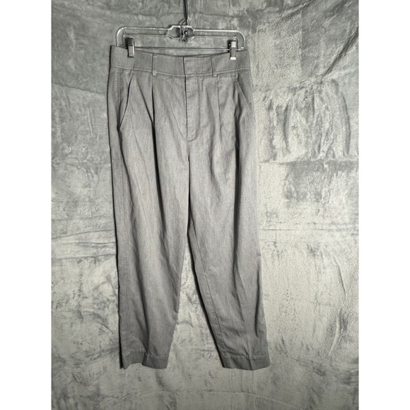 Everlane Draper tapered pants Grey Pleated High Waisted Trousers Women's 
Size 6 - Picture 2 of 12